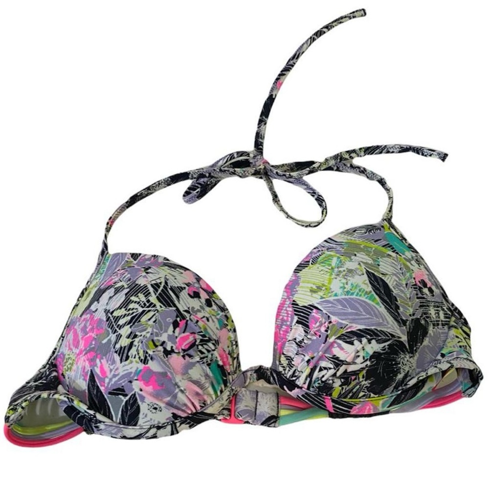 VICTORIA’S SECRET Women’s Push Up Halter Bikini Swimsuit Top - multicolor, 34B